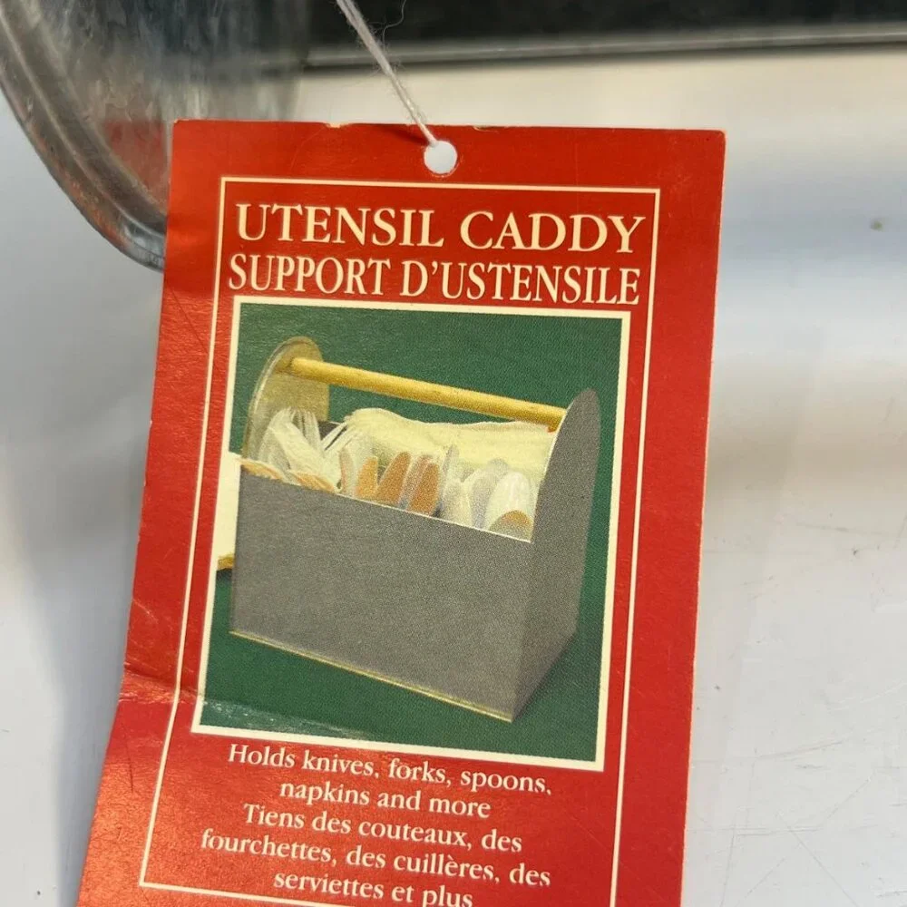 Coca Cola Cold Refreshment Metal Utensil Caddy Tin Holder 2002 Blue Red - Picture 4 of 4